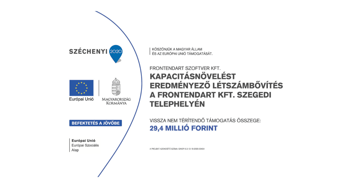 Kapacitásnövelést eredményező létszámbővítés a FrontEndART Kft. szegedi telephelyén